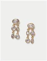 Cubic Zirconia Mobile Drop Earrings