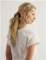 Cotton Blend Floral Scarf