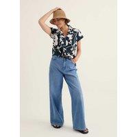 Seasalt Cornwall Pure Cotton Floral Popover Top Navy Mix