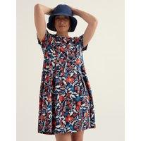Seasalt Cornwall Cotton Rich Floral Knee Length Shift Dress Multi