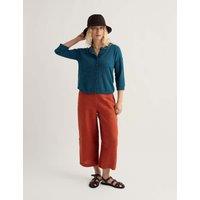 Seasalt Cornwall Cotton Rich Cardigan with Linen Teal