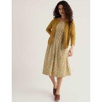Seasalt Cornwall Cotton Rich Cardigan with Linen Yellow