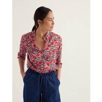 Seasalt Cornwall Pure Cotton Floral Shirt Pink Mix