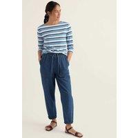 Seasalt Cornwall Pure Cotton Striped Top Blue Mix