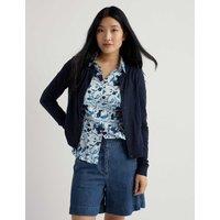 Seasalt Cornwall Pure Cotton Crew Neck Cardigan Navy