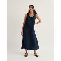 Seasalt Cornwall Pure Cotton Midi Shift Dress Navy