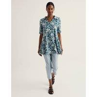 Seasalt Cornwall Cotton Rich Floral Tunic Teal Mix