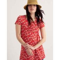Seasalt Cornwall Pure Cotton Floral Tunic Red Mix
