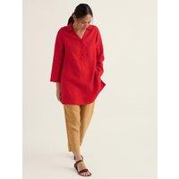 Seasalt Cornwall Pure Linen V-Neck Tunic Red