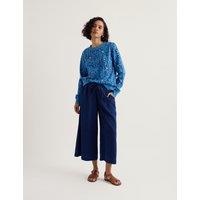 Seasalt Cornwall Pure Cotton Floral Sweatshirt Blue Mix