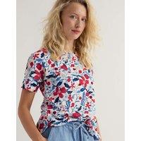 Seasalt Cornwall Pure Cotton Floral T-Shirt Multi