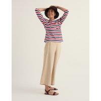 Seasalt Cornwall Pure Cotton Striped Top Red Mix