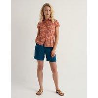 Seasalt Cornwall Pure Cotton Floral Shirt Yellow Mix