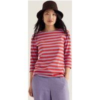 Seasalt Cornwall Pure Cotton Striped Top Purple Mix