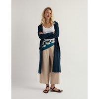 Seasalt Cornwall Cotton Rich Relaxed Longline Cardigan Blue