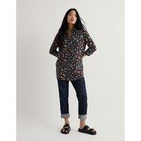 Seasalt Cornwall Cotton Modal Blend Floral Tunic Navy Mix