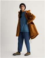 Linen Rich Waterproof Hooded Longline Coat