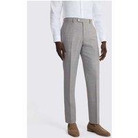 MOSS Slim Fit Wool Blend Marl Suit Trousers Light Grey
