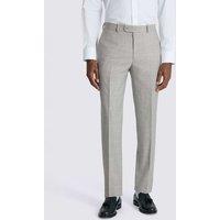MOSS Slim Fit Wool Blend Marl Suit Trousers Light Grey