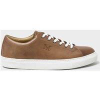 Crew Clothing Leather Cupsole Trainers Tan