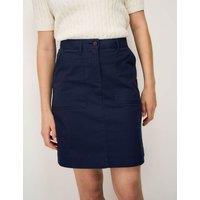 Crew Clothing Cotton Rich Chino Mini Utility Skirt Navy