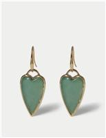 Natural Stone Fish Hook Earrings