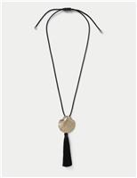 Long Tassel Shell Pendant Necklace