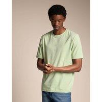 Boss TChup Contrast Logo T-Shirt in Stretch Cotton Light Green