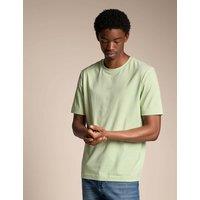 Boss TChup Contrast Logo T-Shirt in Stretch Cotton Light Green