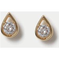 M&S 14ct Gold Plated Teardrop Earrings Gold