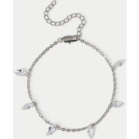M&S Platinum Plated Droplet Bracelet Silver