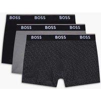 Boss 3 Pack Cotton Rich Assorted Trunks Grey Mix