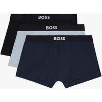 Boss 3 Pack Cotton Rich Trunks Blue Mix