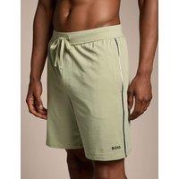 Boss Elasticated Waist Side Stripe Jersey Shorts Light Green