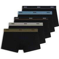 Boss 5 Pack Cotton Rich Trunks Black