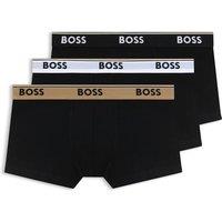 Boss 3 Pack Cotton Rich Trunks Black