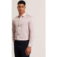 Ted Baker Olweno Cotton Rich Printed Shirt Light Pink