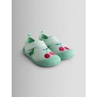 JoJo Maman Bb Cherry Striped Aqua Shoes (3 Small-11 Small) Blue Mix