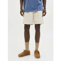 JACK & JONES Pure Cotton Corduroy Jogger Shorts Cream