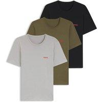 Hugo 3 Pack Pure Cotton Logo T-Shirts Grey Mix