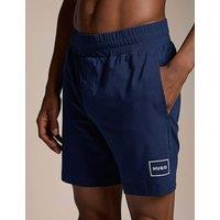 Hugo Cotton Rich Jersey Stretch Lounge Shorts Navy