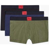 Hugo 3 Pack Cotton Rich Trunks Khaki Mix