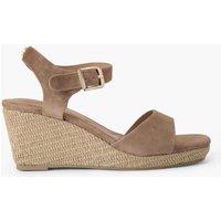 Carvela Suede Wedge Sandals Tan