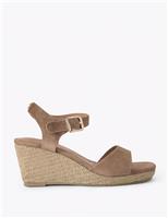 Suede Wedge Sandals