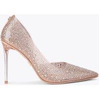 Carvela Crystal Embellished Stiletto Heel Court Shoes Gold