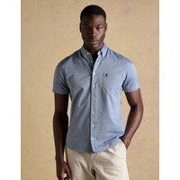 Joules Regular Fit Short Sleeve Oxford Shirt Blue Denim