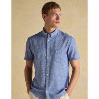 Joules Regular Fit Puppytooth Short Sleeve Shirt Blue Mix