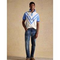 Joules Pure Cotton Pique Embellished Polo Shirt Cream Mix