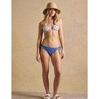 Joules Floral Triangle Bikini Top Cream Mix
