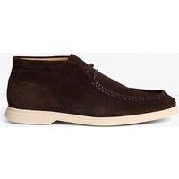 Boss Suede Lace Up Desert Boots Dark Brown